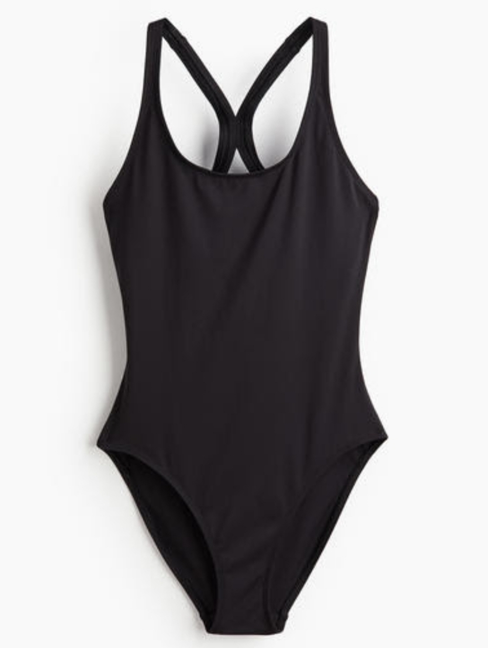 NEW H&M Swimsuit Black One Piece Classic Swimwear Size Small NWT Move